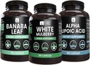 PURE ORIGINAL INGREDIENTS White Mulberry, Alpha Lipoic Acid, Banaba Capsule Bundle (365 cápsulas), Puro " Undiluted, Lab Verified