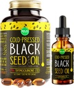 Maju Superfoods Black Seed Oil 2 oz and Black Seed Oil Capsules Bundle