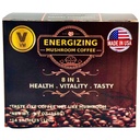 VM Energizing Mushroom Coffee-Reishi with Ginseng & Carbo Mix-Instant coffee. Ganoderma natural con café instantáneo.Suplemento diario.8-en-1 Café de salón. Mezcla café clásico orgánico. Hecho en EE.UU.(14) S