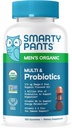 SmartyPants Multivitamin for Men, Organic Gummies: Probiotics, CoQ10, Methylfolate, Omega 3 (ALA), Vitamina D3, C, Vitamina B12, B6, A, K & Zinc for Immune Support, Biotin, 120 Gummies (30 Day Supply)