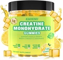 Cretina Monohydrate Gummies 5600mg para Hombres &amp; Mujeres, 120 CT Chewable Creatine Gummies para Muscle Support, Energy Boost, 5.6g de Creatine Monohydrate por Serving - Sugar Free, Vegan (Lemon Flavor)