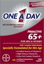 Un día Proactivo 65+, Mens & Womens Multivitamin, Suplemento con Vitamina A, C, D y Zinc para apoyar la salud ósea " Cell Health, Calcium, Folic Acid, Tablet 150 Count