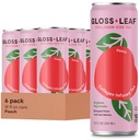 Gloss Leaf Collagen Iced Tea (Zero-Sugar, Peach): Té Negro Brewed con Peptides Collagen Proteína &amp; Vitamina C, Belleza & Anti-Aging, 12 Fl Oz, 6 Pack