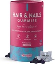 Pelo &amp; Nail Gummies with Biotin ← Ayuda a mantener el cabello, la uñas, la piel saludable " Nutrido " Ideal Suplemento para Hombres " Mujeres que viven sin azúcar Mezclado bayas Flavoured - 60 Gummies Conjunto de 1