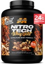 MuscleTech Whey Protein Powder (Chocolate Peanut Butter, 5LB) - Nitro-Tech Whey Protein Isolate Smoothie Mix para Lean Muscle & Fast Recovery - 24g de Whey Gold Protein para Hombres Mujer - Gluten-Free