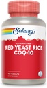 SOLARAY Red Yeast Rice Plus CoQ-10 & No-Flush Niacin Vitamina B-3, Healthy Heart & Cardiovascular Support, Non-Irradiated & Citrinin Free, 60 Day Money Back Guarantee, 90 Servings, 90 VegCaps