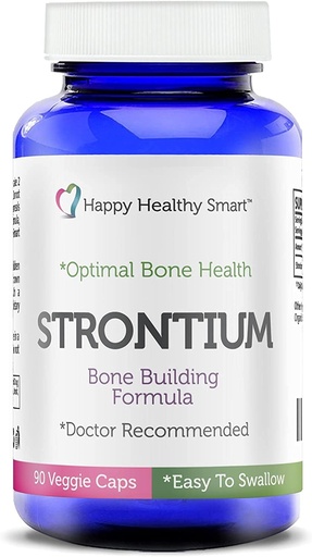 #1 Bono de estroncio Suplemento saludable recomendado por médicos de todo el mundo 90, fácil de absorber las cápsulas de verduras hechas en los EE.UU.