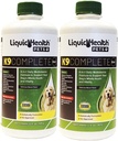LIQUIDHEALTH Pets K9 Complete 8-in-1 Liquid Multivitamin for Adult Senior Dogs & Puppies, All in One Complete Formula Canine Vitamins for Skin &amp; Coat, Joint Health, Immune Support - USA Made (2 Pack)