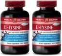 L-lysine 1000 mg Tabletas - L-LYSINE 1000MG - Promover la piel saludable - l-lysine Tablets - l-lysine 1000mg Tablets - l-lysine Supplement - l-lysine Ointment - lysine 1000mg Tablets, 2 Bottles 200 Tabs
