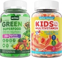Gummies multivitamina para niños + Gummies Super Greens