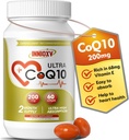 CoQ10 200mg Softgels – Coenzima de alta absorción Q10 para la salud del corazón, energía celular y soporte antioxidante – 60 Softgels