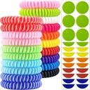 Pulseras Repelentes Mosquito 20 Pack, Bandas Repelentes Mosquito con 60 Pcs Mosquito Repelente Pegatinas Patches, Wristbands Repelente Insecto Gratis DEET para Adultos Niños