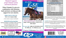 SU-PER E-Se Horses Antioxidant Suplemento - Vitamina E " Selenium for Sore Muscles Soporte - 20 libras