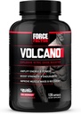 Volcán de Factor de Fuerza Pre Workout Nitric Oxide Booster Suplemento para Hombres con Creatina y L-Citrulline para Boost y Energía, Ayuda a construir músculo, mejor bomba y entrenamiento, 120 cápsulas