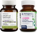 Metagenics Bundle - UltraFlora Spectrum (30 conteo) " UltraFlora Women's (30 conde) - para la salud digestiva, inmune " Vaginal Health
