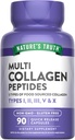 Nature's Truth Multi Collagen Peptides Capsules | Types I, II, III, V, X | 2000 mg | 90 Count | Keto Friendly | Non-GMO and Gluten Free Supplement