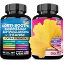Soothe &amp; Smooth Bundle, Cortisol Support Multivitamin Combo,200mg Magnesium Glycinate,150mg L-Theanine,150mg Ashwagandha,Phosphatidylserine, y Herbal Blend Cortisol Manager