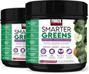 Factor de fuerza Smarter Greens Superfoods Powder to Support Digestion, Gut Health, Bloating, Greens Powder with Probiotics, Prebiotics, Digestive Enzymes, & Adaptogens, Pomegranate Berry, 60 Servings