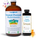 LIQUIDHEALTH Prenatal Baby Booster Pregnancy Vitamin Bundle - Vegan Women's Prenatal/Postnatal Multivitamin with SunActive & Ferrochel Iron, Folate, Whole Foods - Made in The USA, 100% Vegan (Bundle)