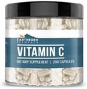 Elementos tercos Vitamina C 200 Capsules, Puro " No Aditivos