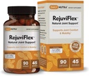RejuviFlex - Suplemento Conjunto Natural w/ApresFlex Boswellia AKBA, Curcumina Turmérica, Piperina &amp; White Willow Bark - para la función de las manos, rodillas, salud conjunta general (90 cápsulas)
