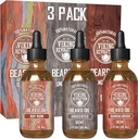 Aceite de barba para hombres 3 Pack - Natural Mens Beard Oil Vaiety Set 2 - Sandalwood, Unscented and Bay Rum Scents - Beard Acondicionamiento y Moisturización para una barba saludable (3 Pack, 1oz)