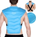 Experto de Alivio Tejido de Hielo grande y hombro – Reutilizable Gel Cold Pack con Tejido y Correas ajustables, Soft Plush Forro para la Terapia Fría y Recuperación de Post-Workout