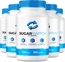 NutraRize (5 Pack) SugarSwitch Capsules, píldoras oficiales del interruptor de azúcar, fórmula de sangre natural para los niveles saludables, interruptor de azúcar 24 Suplemento, Reseñas de Pectina SugarSwitch (300 cápsulas)