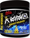 AMMO ® Energy ReloadsTM Pre Workout Powder - 300 mg Caffeine Zero Sugar Vital Aminos y Electrolitos Sin Sabores o Colores Artificiales (Berry Blast)