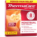 ThermaCare Menstrual Heating Pads - Portable, Adhesive HeatWraps for Period Cramps & Backache Relief - Discreet, Cord-Free Heat Therapy - Hasta 8 Horas de Socorro