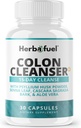 Colon Cleanse - Supports Detox, Gut Health, " Bloating Relief - Contiene hierbas, fibras, " Probiotics - Advanced Cleansing Formula with Psyllium Husk Powder, Non-GMO, 30 cápsulas