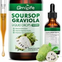 (1 Pack) Soursop Graviola Liquid Drop with Sea Moss " Turmeric, Soursop Bitters Liquid for Cell Support " Regeneración, Antioxidante e Immune, 2 Fl/Oz