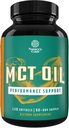 C8 MCT Oil Softgels - Triglicéridos de cadena media MCT Suplemento de aceite de coco con Triglic/Capric Triglicéridos para escultura corporal, energía mejorada y resistencia - suplementos de ceto para pérdida de peso - 120 Ct
