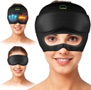 Migraine Relief Cap - 2 in 1 Soothing Headache Relief Cap with Detachable Eye Mask 20% Extra Gel - Headache Hat for Migraines - Cold Ice Head Wrap Products for Stress, Tension, Hangover &amp; Puffy Eyes
