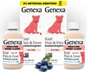 Genexa Acetaminofén limpio para niños ← Ingredientes preferidos por pediatra tóxico Dolor " Fever Reductor para niños TENIDO Dye Gratis, 0% Aditivos artificiales TENIDO Edades 2-11, Delicious Organic Blueberry Liquid, 4 fl oz